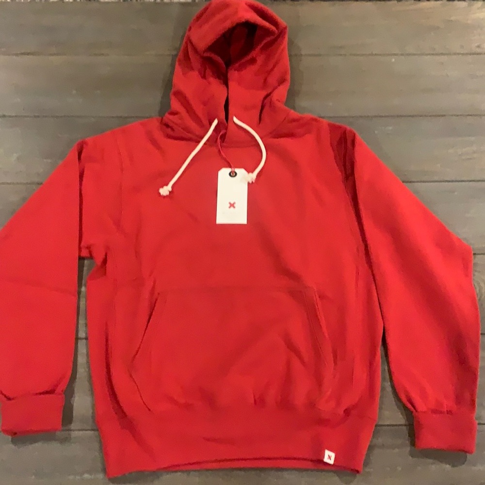 BEST MADE CO Standard Hooded Sweatshirt NEW RED